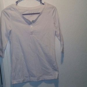 White 3/4 long sleeve